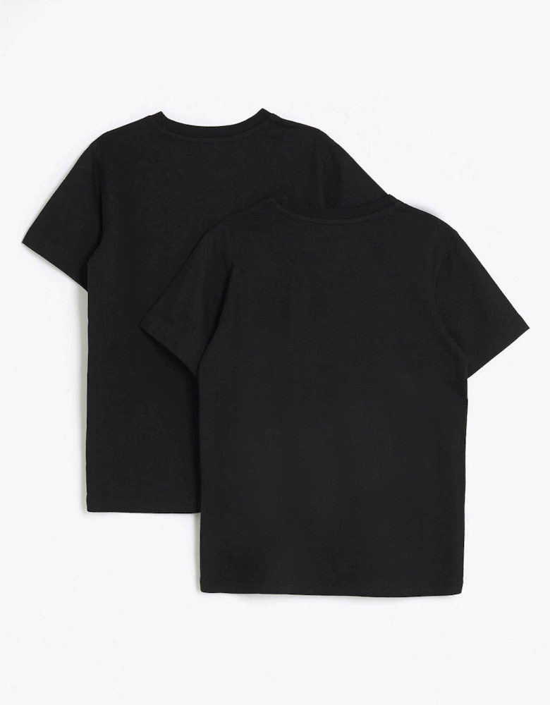 Boys Ri T-Shirt 2 Pack - Black
