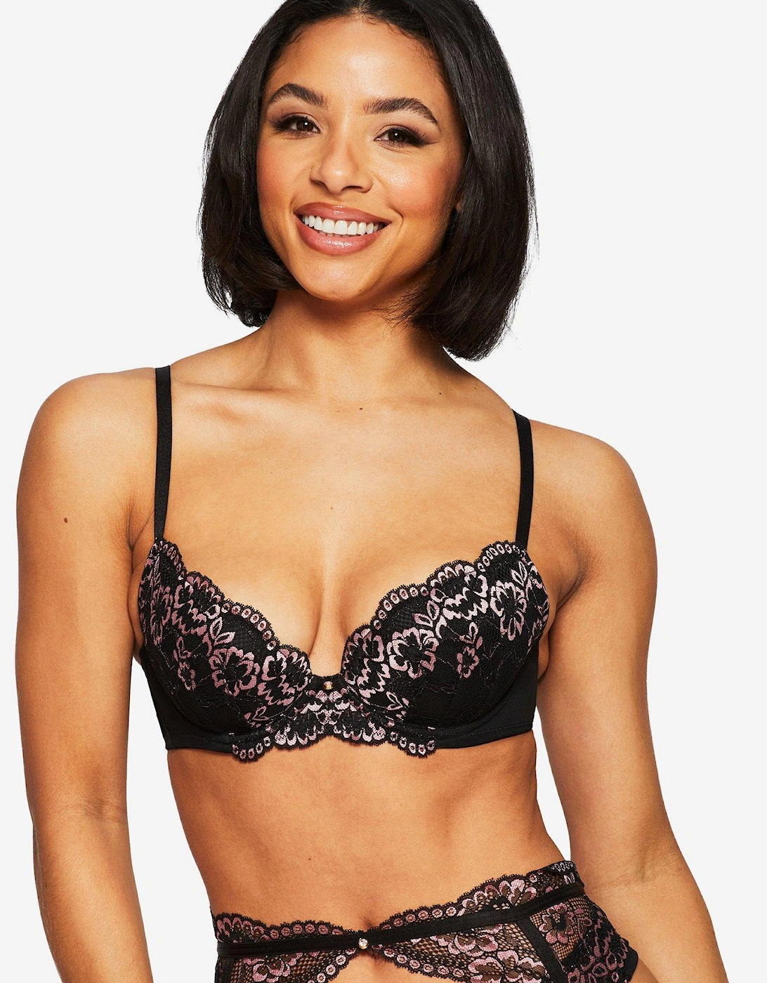 Sexy Lace Planet Padded Plunge Bra - Lilac 32A-44G, 2 of 1