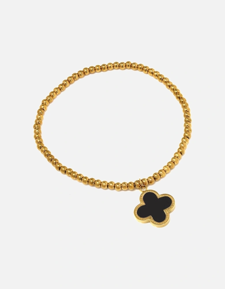 Luck Collection Ball Bracelet - Stainless Steel (Gold & Black)