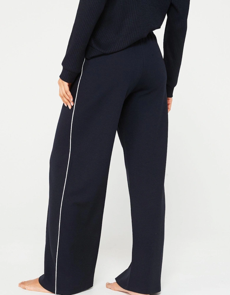 Monotype Ribbed Pants - Navy