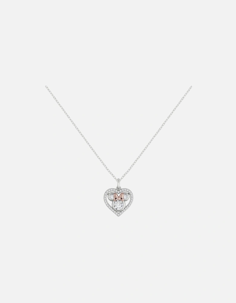 Sterling Silver Stone Set Minnie Mouse Necklace