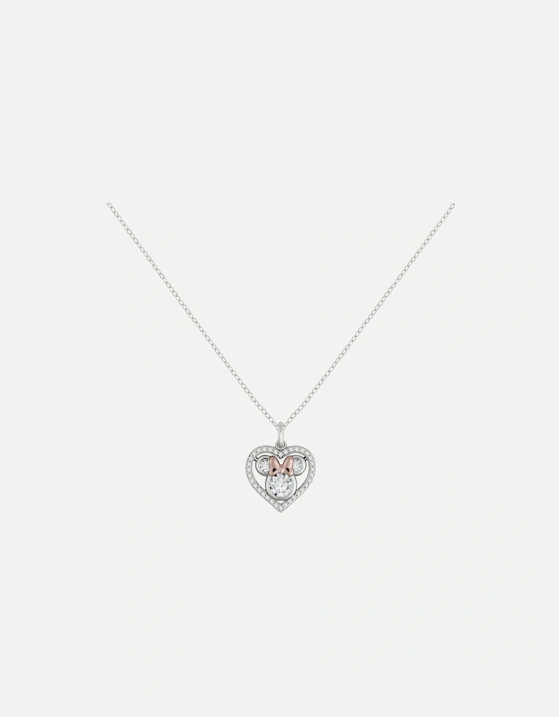Sterling Silver Stone Set Minnie Mouse Necklace, 2 of 1