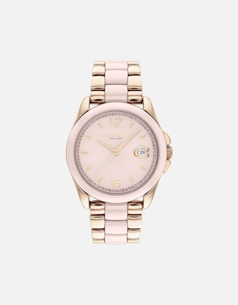 Ladies Greyson Ceramic Bracelet Watch - Pink