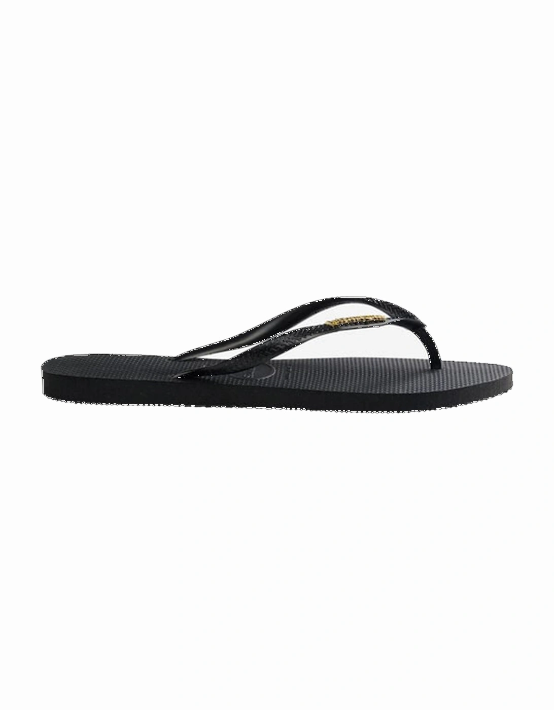 Women's Slim Metallic Logo Flip Flops