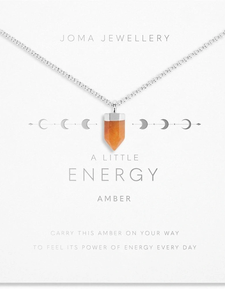 Affirmation Crystal A Little Energy/ Amber Necklace