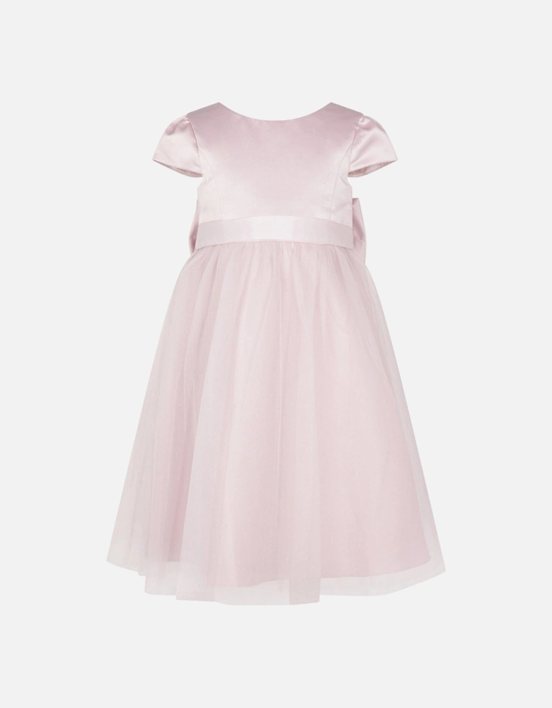 Girls Tulle Bridesmaid Dress - Pink