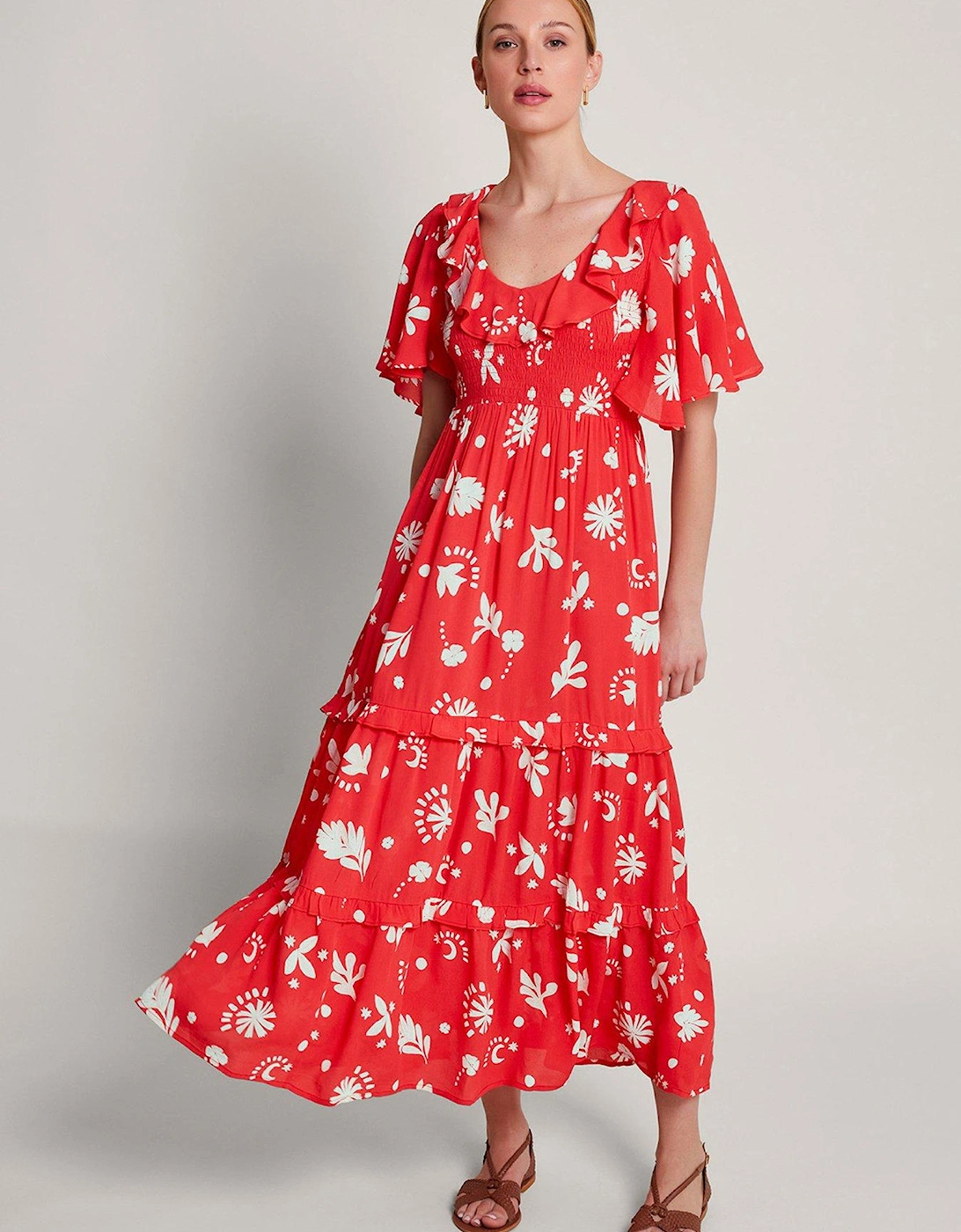 Lily Tiered Dress - Red, 2 of 1