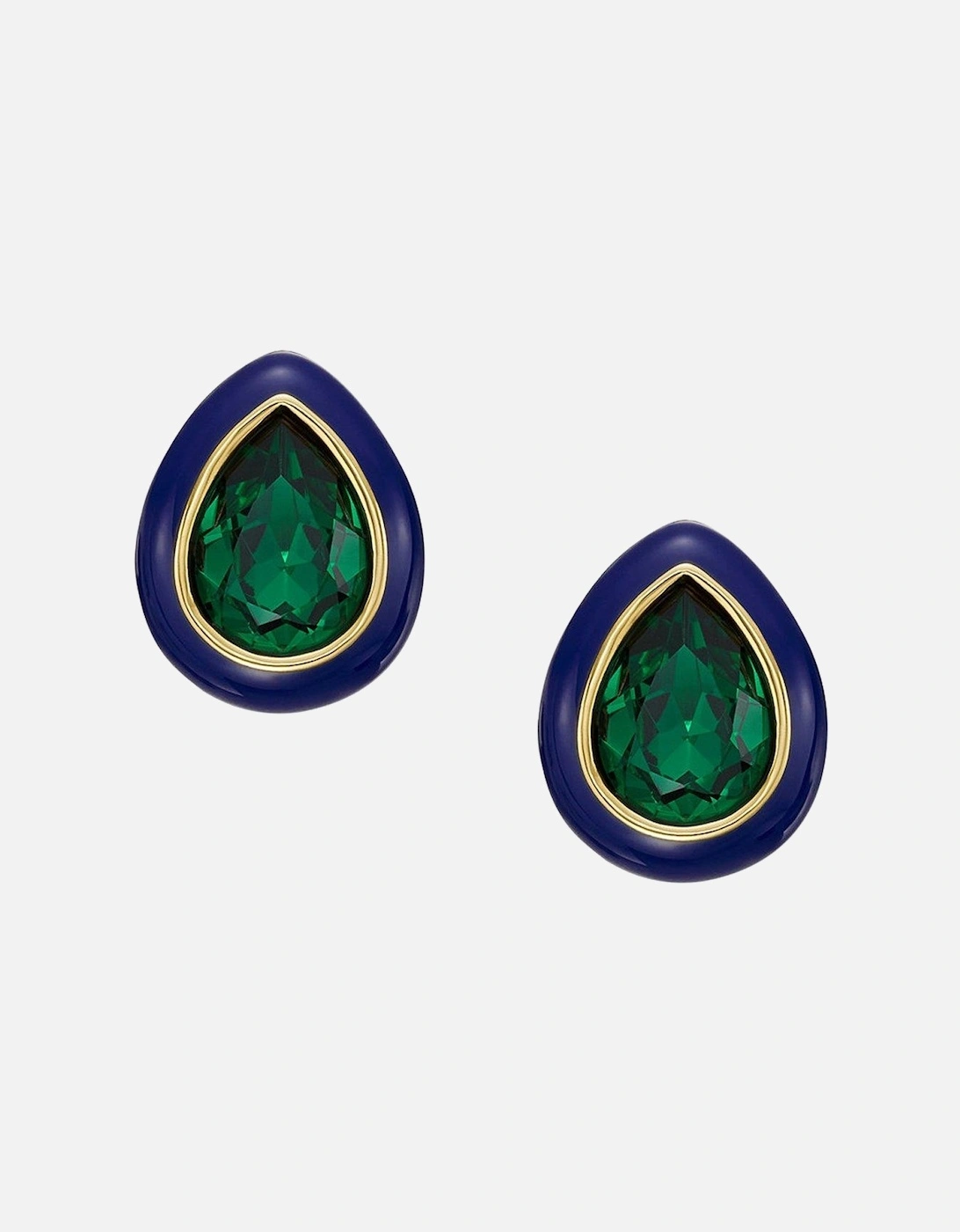 Green Crystal and Enamel Earrings, 2 of 1