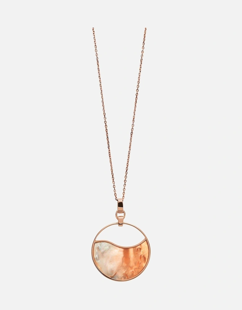 Agnethe Rose Gold Tone Ombre Necklace