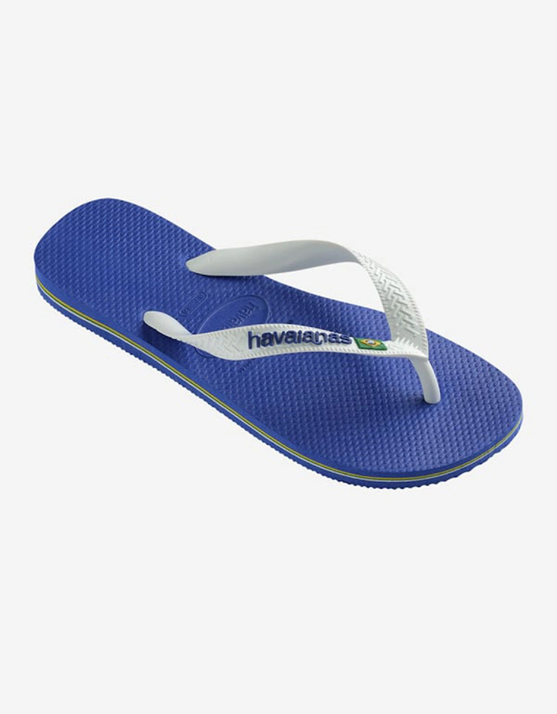 Men's Havaianas Men's Brasil Logo Flip Flops - Blue - Size: 7.5/8/7