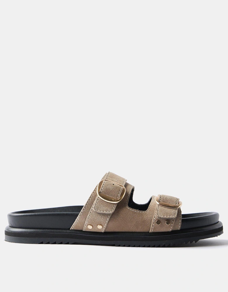 Day Neutral Suede Sliders