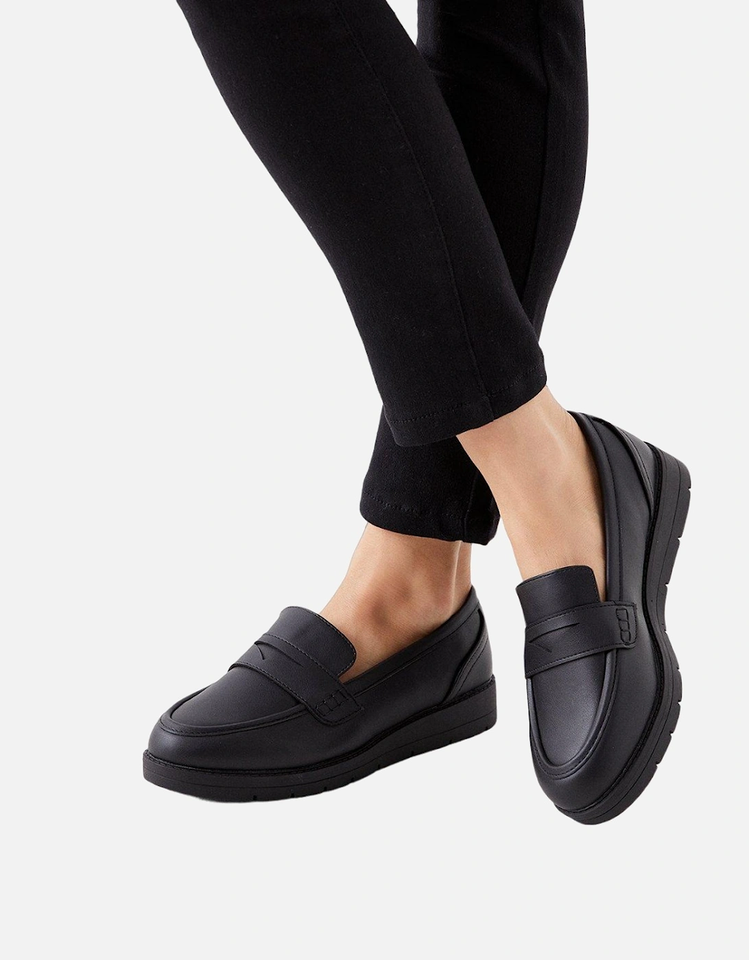 Womens/Ladies Lilly Slip-on Wedge Loafers