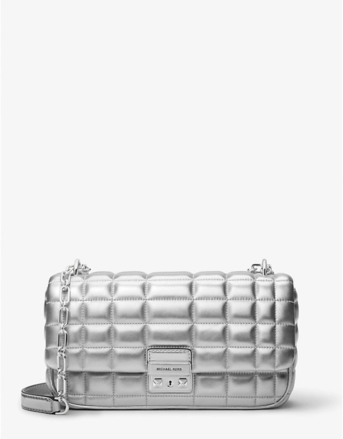 Tribeca Large Metallic Quilted Leather Shoulder Bag, 2 of 1