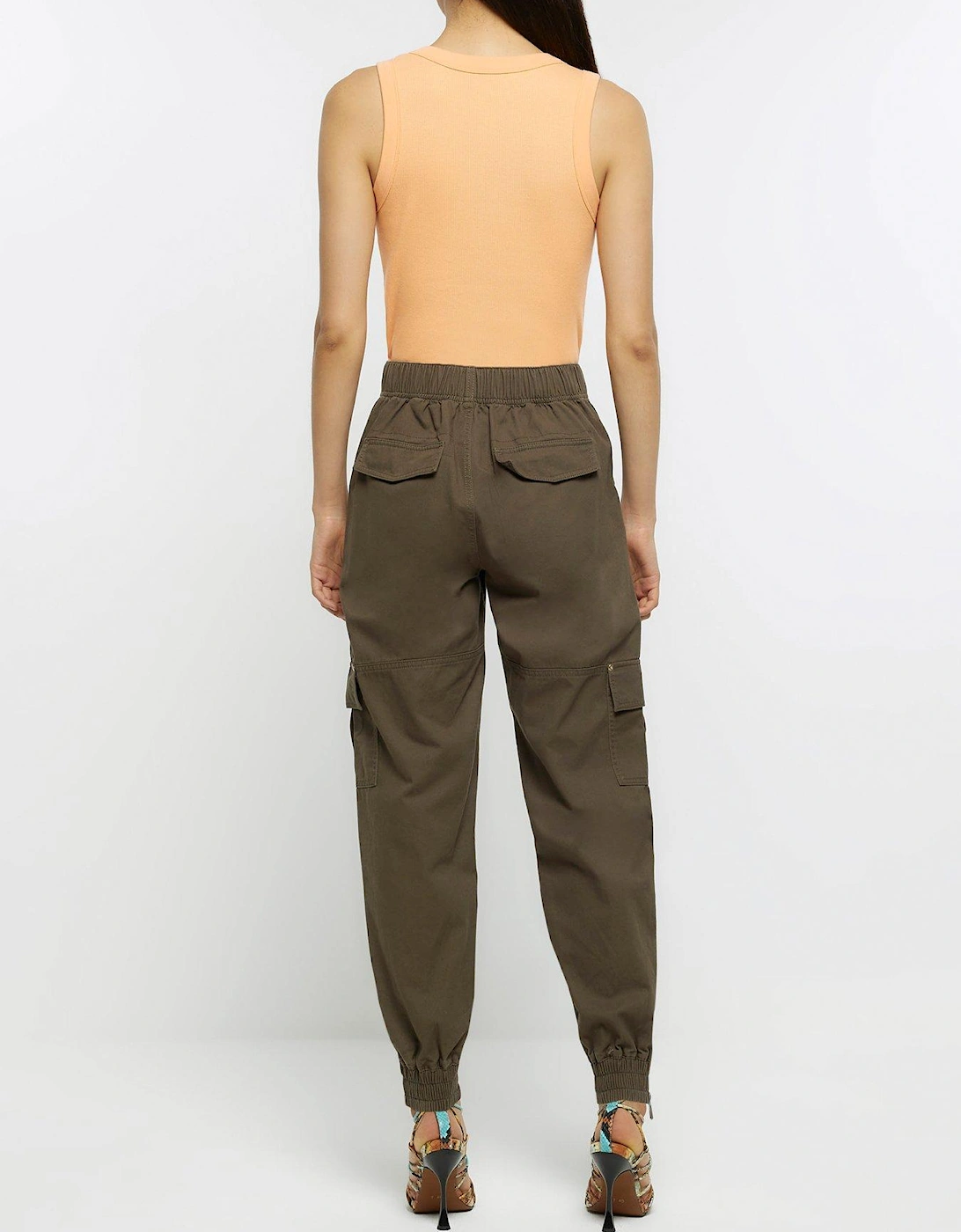 Zip Cuff Cargo Trousers - Khaki