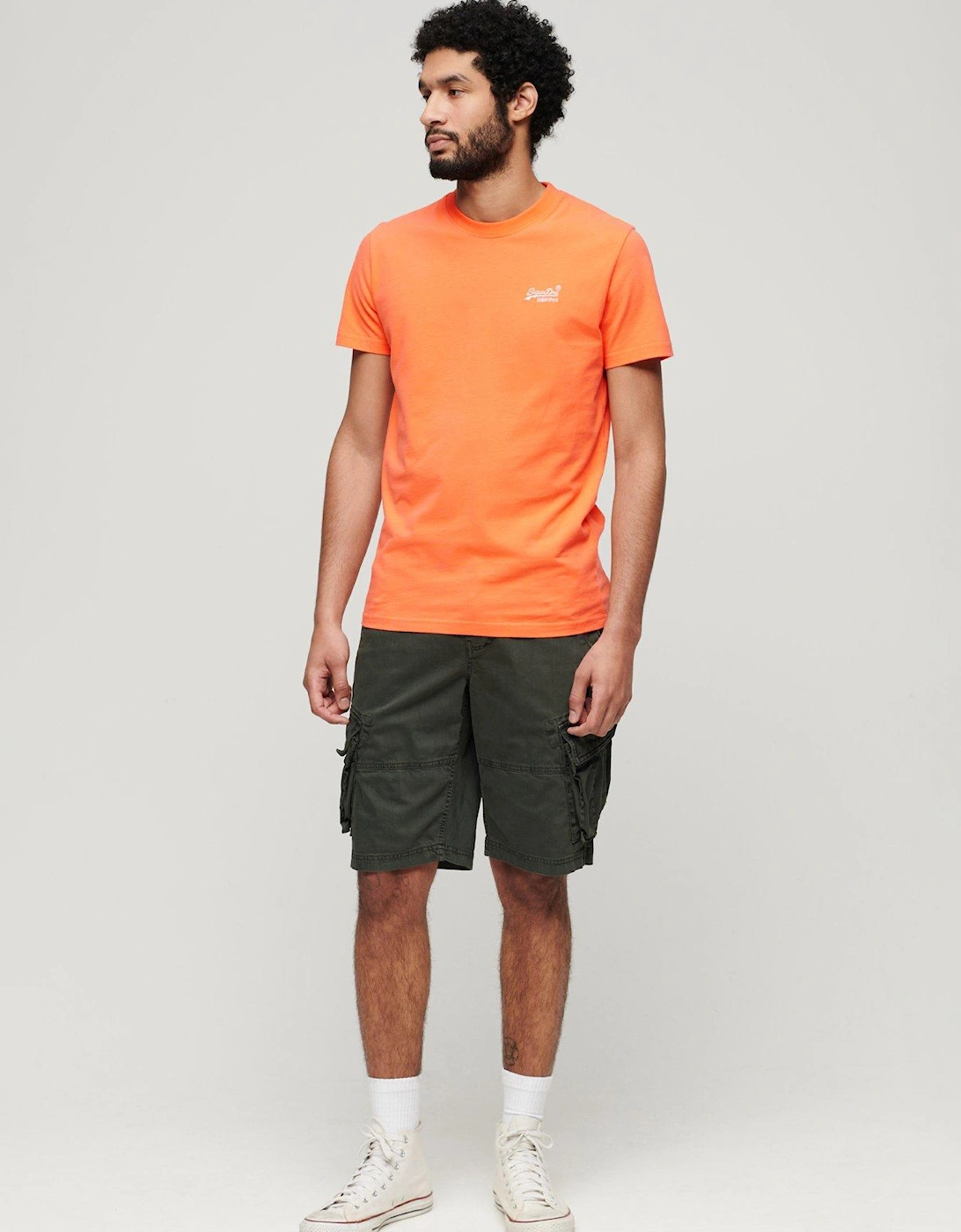 Essential Logo Embroidered T-Shirt - Bright Orange