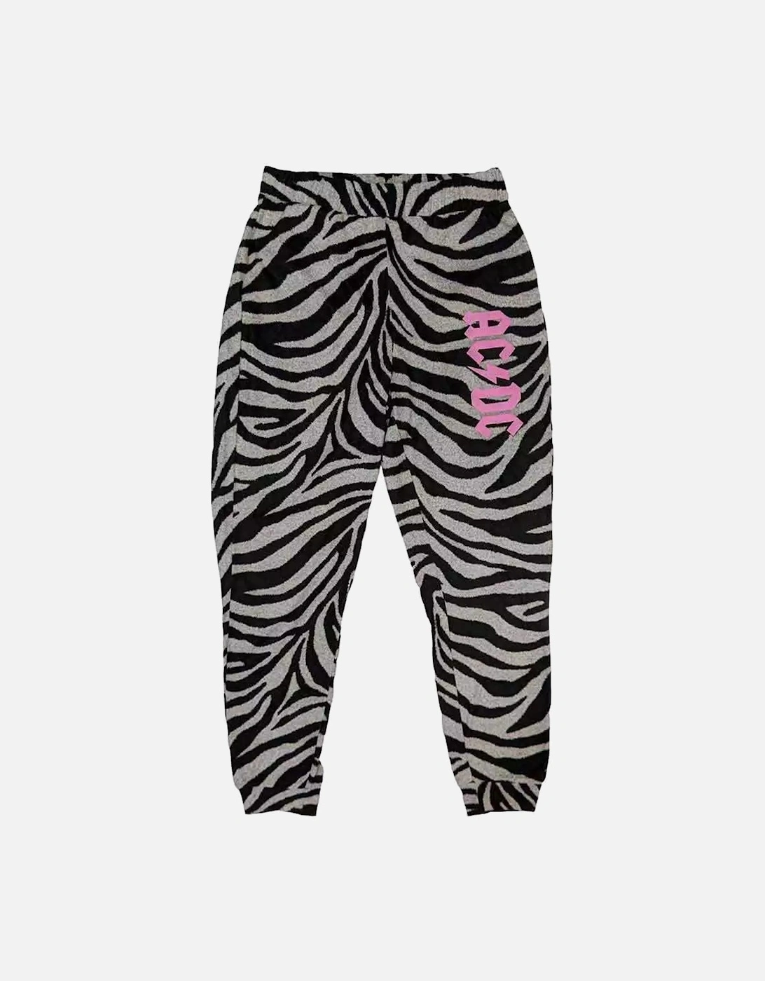 Womens/Ladies Zebra Print Logo Long Pyjama Set