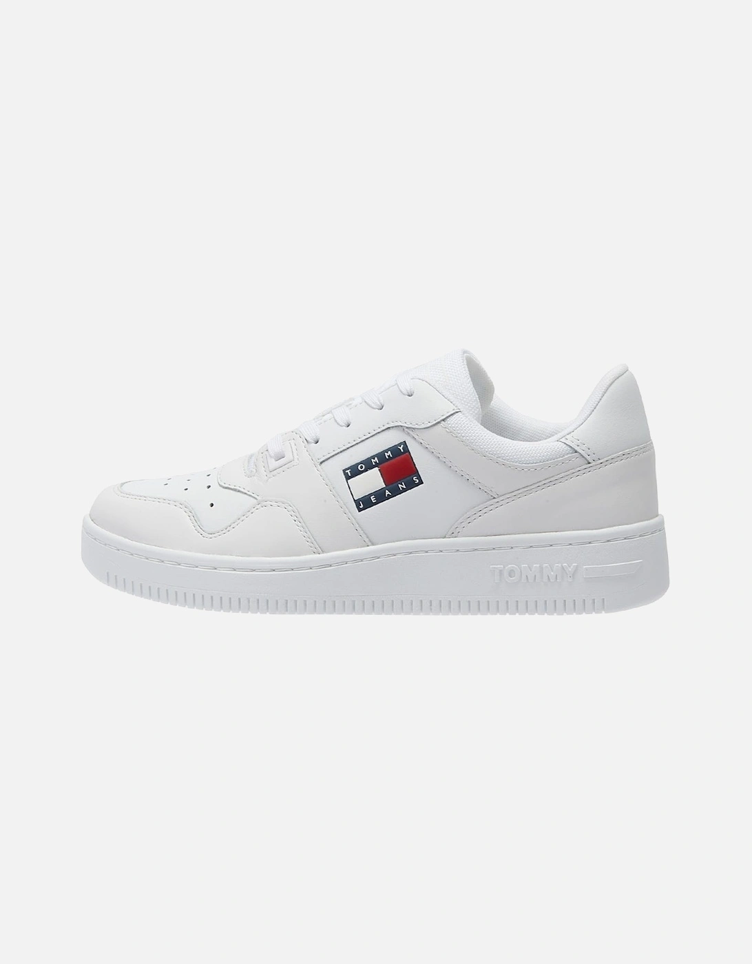 Jeans Retro Basket Womens White Leather Trainers