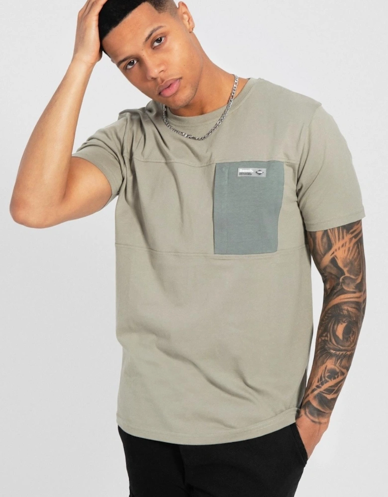 Mens Algoda Crew Neck Short Sleeve Pocket T Shirt