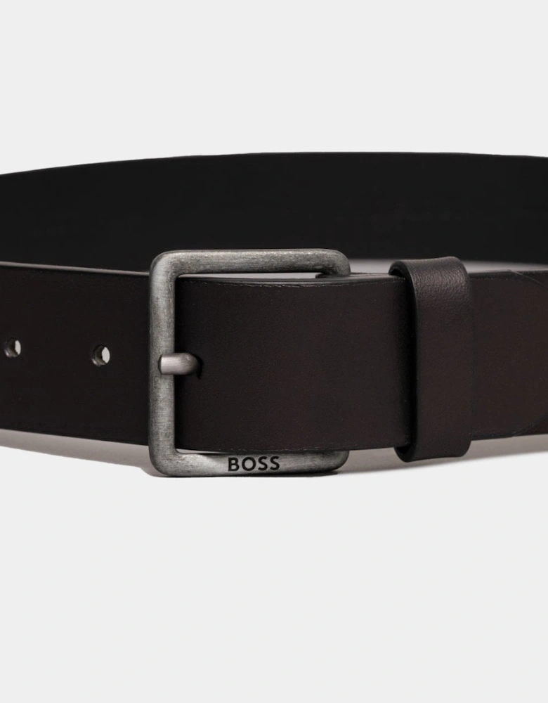 BOSS Orange Jeeko Mens Leather Belt With Logo Buckle