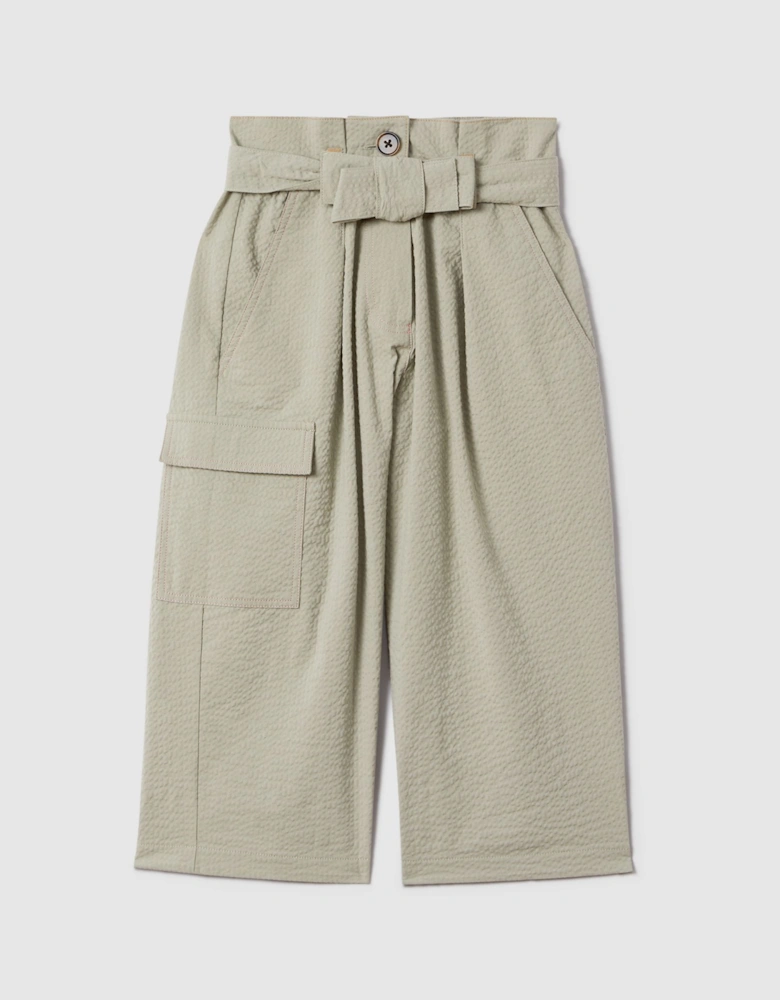 Textured Cargo Trousers