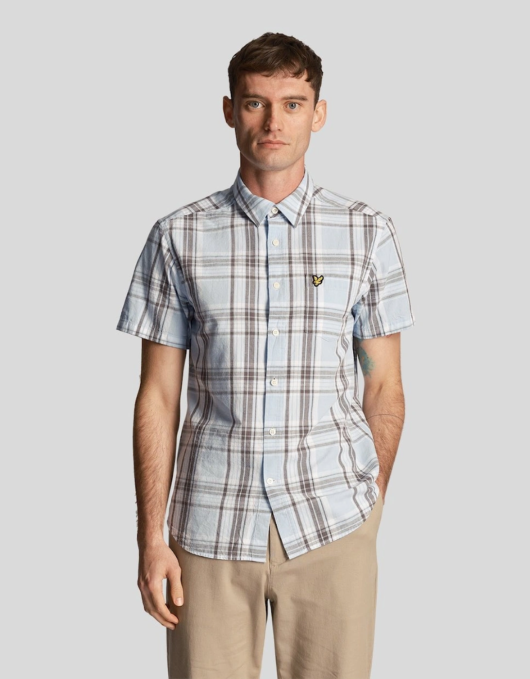 Lyle & Scott Linen Mens Check Shirt, 5 of 4