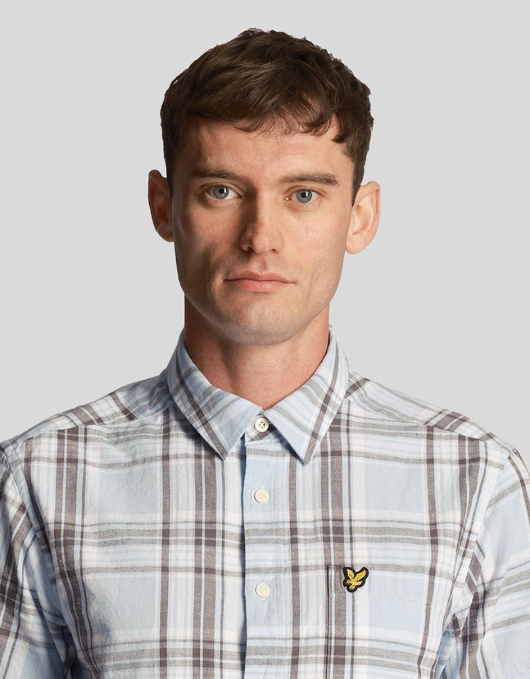 Lyle & Scott Linen Mens Check Shirt