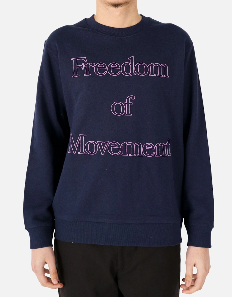 Movement Embroidered Logo Navy Sweatshirt