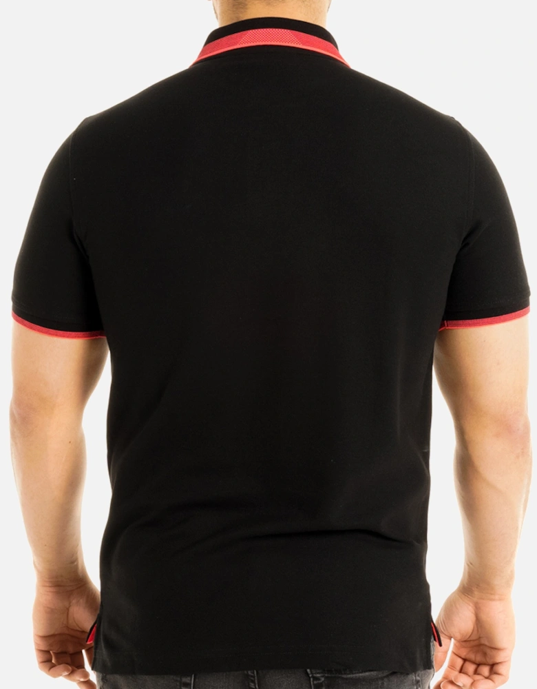 Mens Queensbury Pique Polo Shirt (Black)
