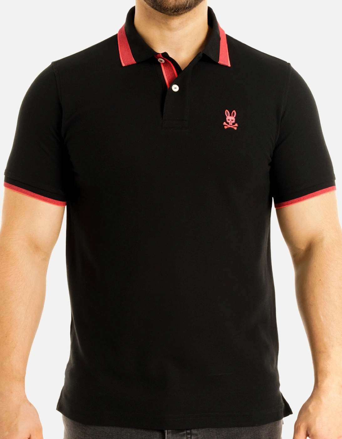Mens Queensbury Pique Polo Shirt (Black), 8 of 7