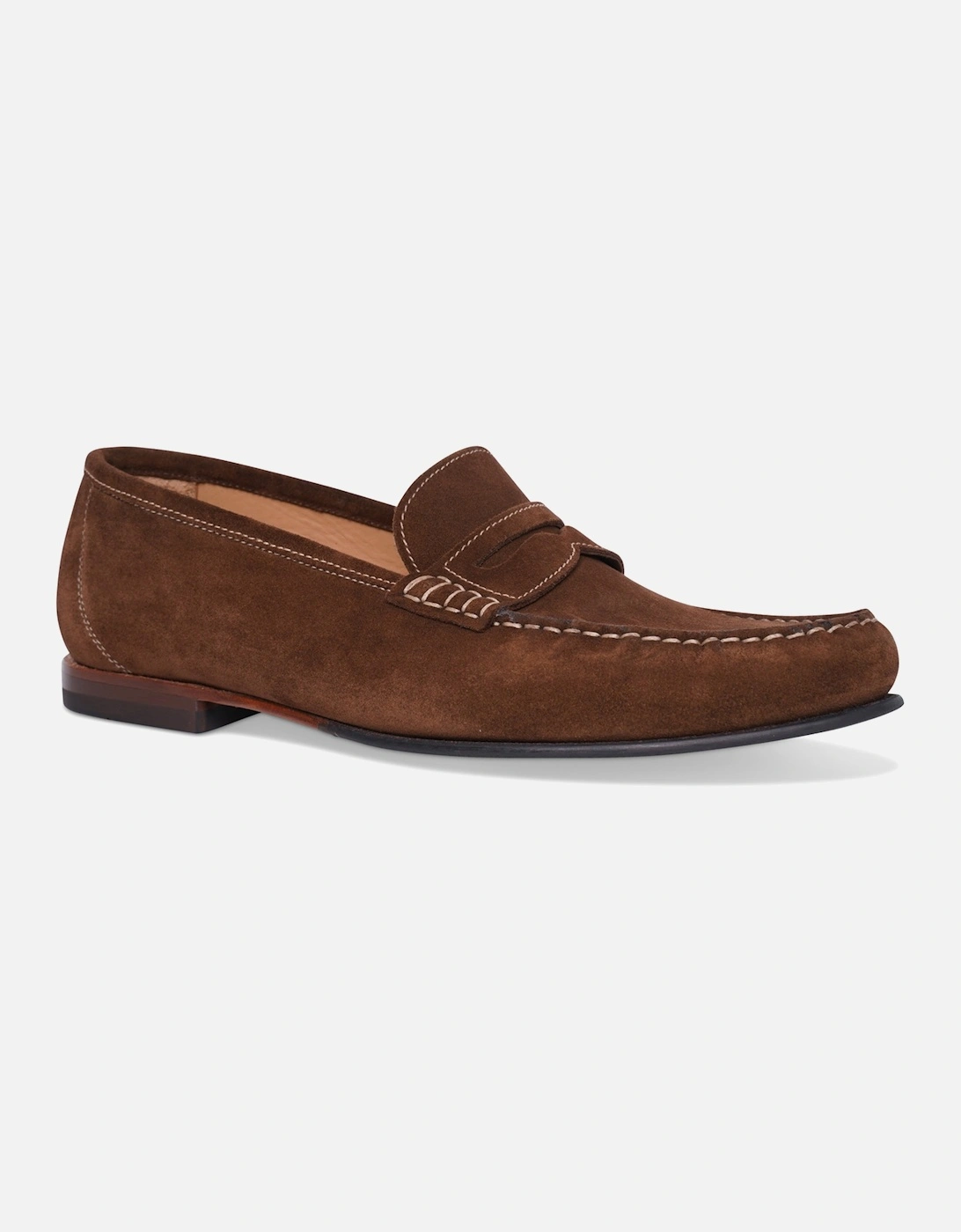 Mens Jefferson Apron Slip On Loafers (Brown), 4 of 3