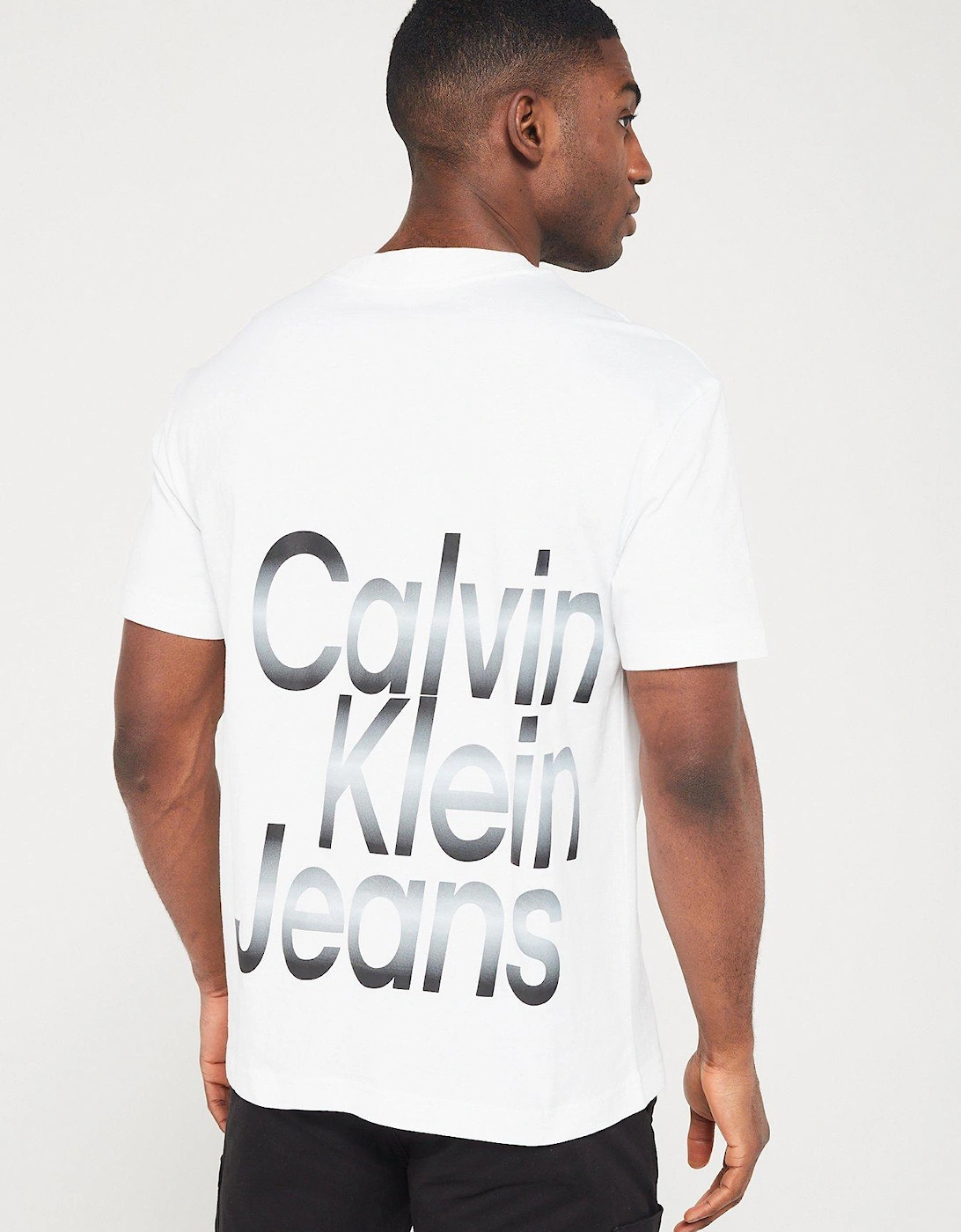 Blown Up Diffused Stacked T-Shirt - White