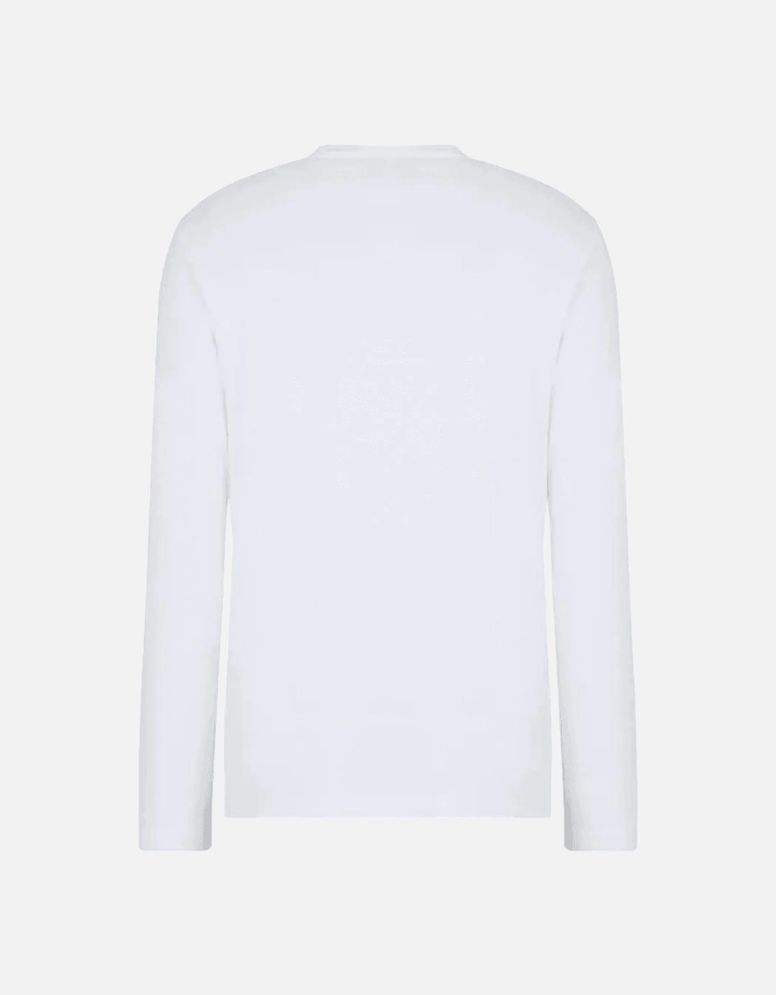 Cotton Viscose Long Sleeve White T-Shirt