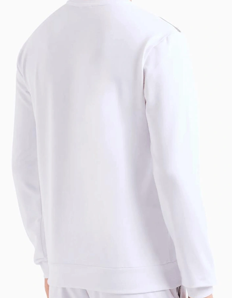 Cotton Ventus7 Silver Logo White Sweatshirt