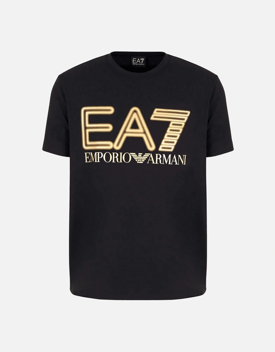 Cotton Printed Logo Black/Gold T-Shirt, 3 of 2