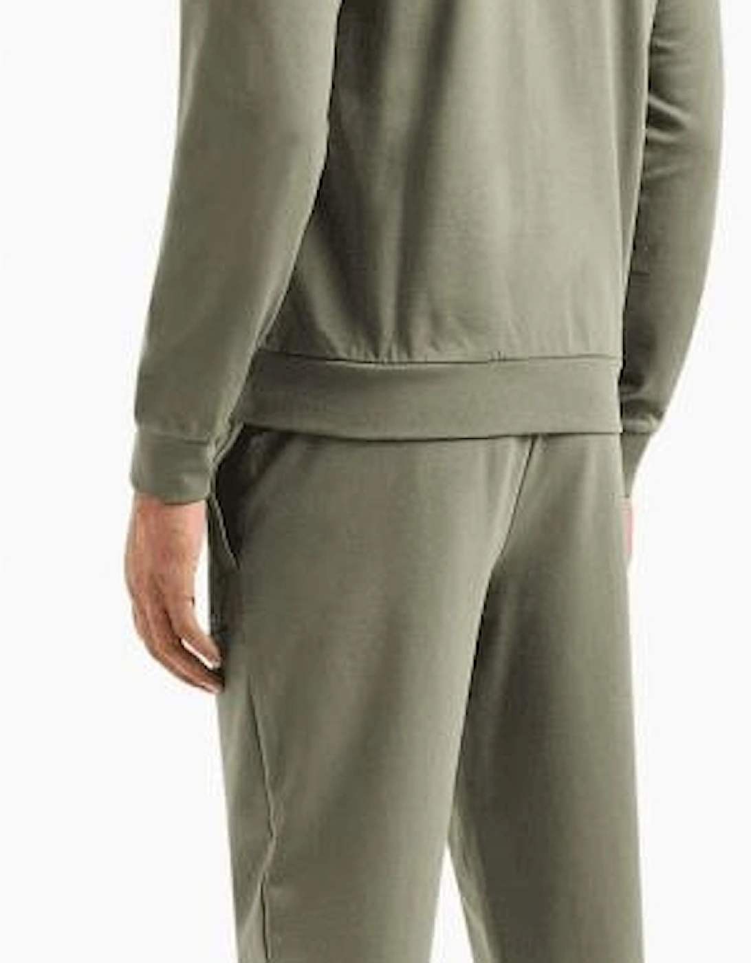 Funnel Neck Zip Military Green Polyester Tracksuit