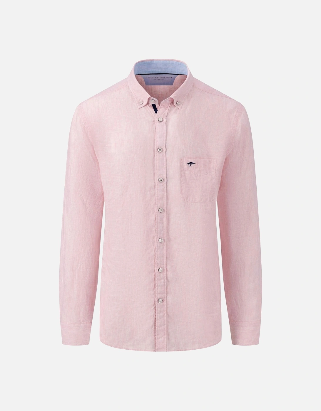 Fynch-hatton Long Sleeved Linen Shirt Blush, 3 of 2