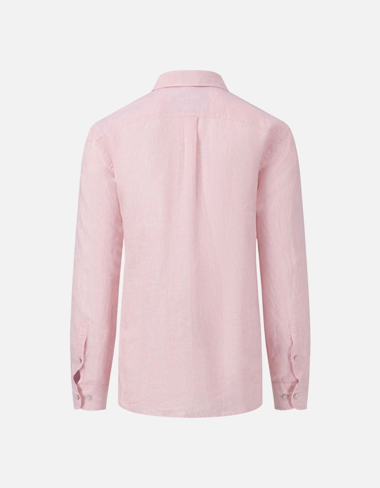 Fynch-hatton Long Sleeved Linen Shirt Blush