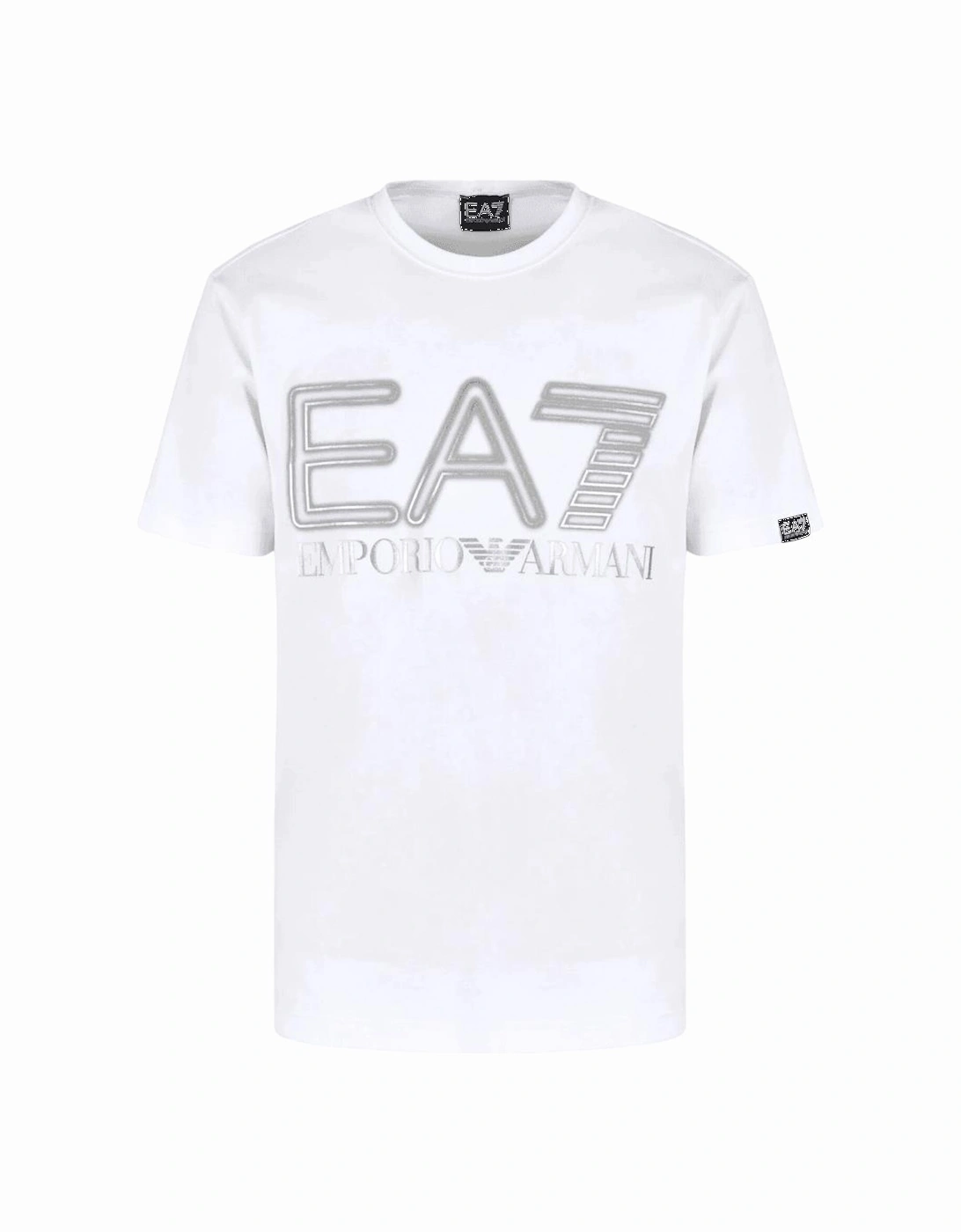 Cotton Printed Logo White/Silver T-Shirt, 3 of 2