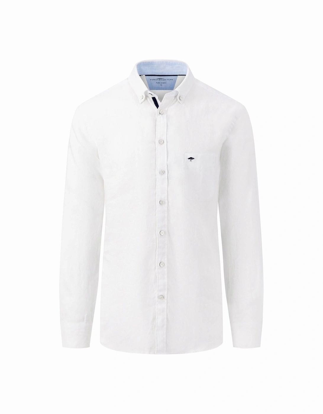 Fynch-hatton Long Sleeved Linen Shirt White, 3 of 2