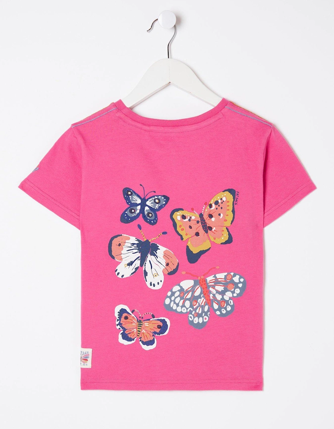 Girls Butterfly Fact Tshirt - Pink