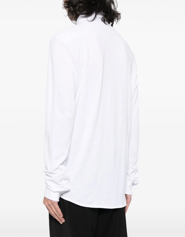 S Roan Kent Collar Shirt White