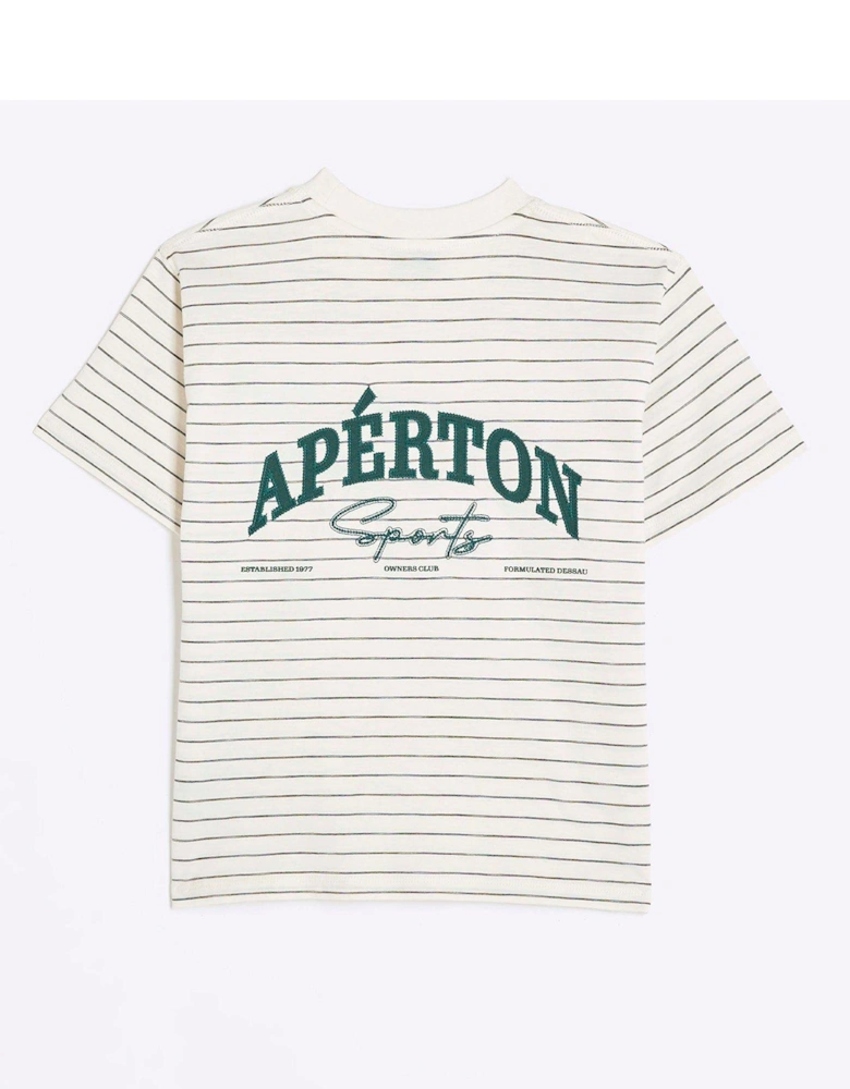 Boys Stripe T-Shirt - Cream