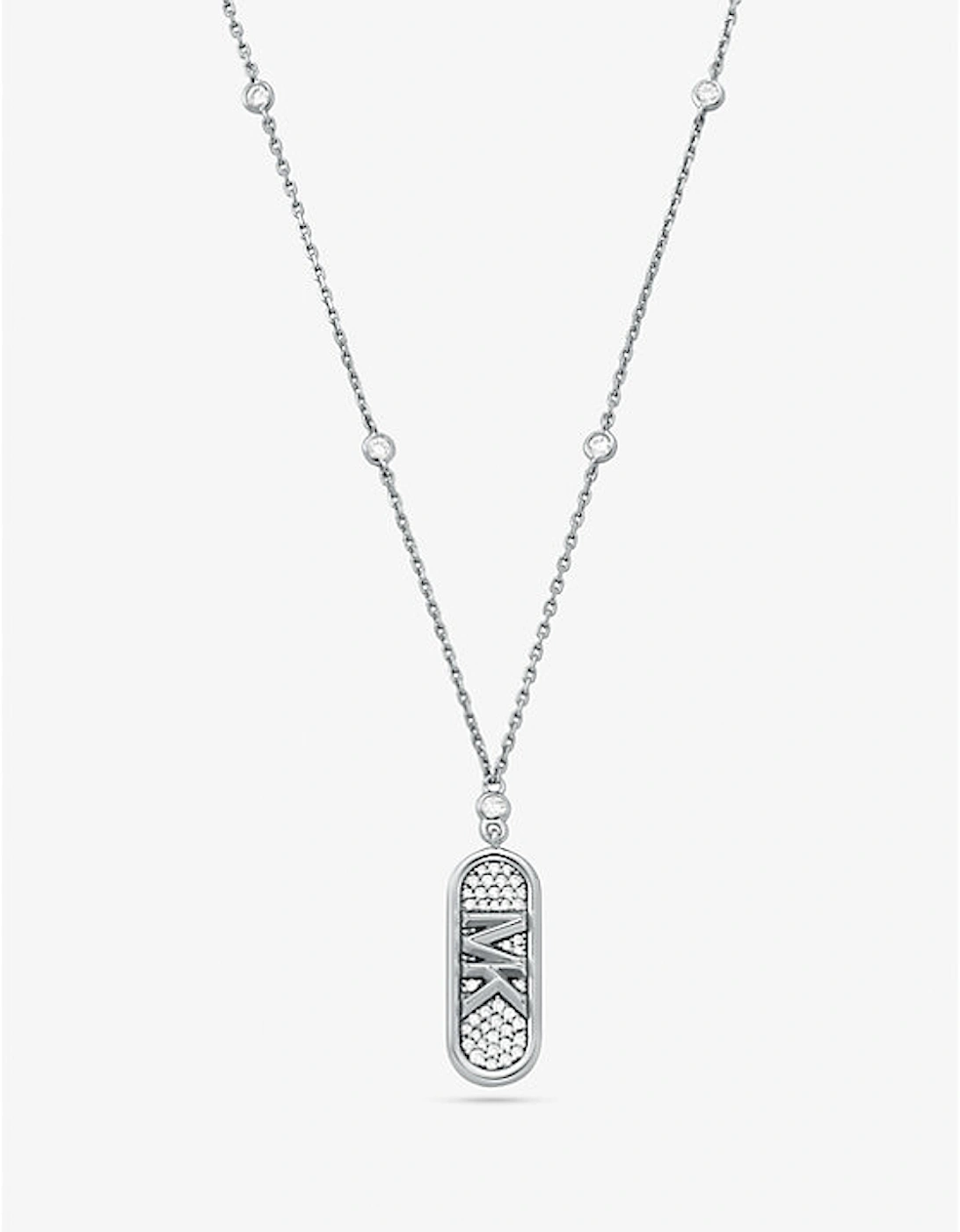 Pavé Precious Metal-Plated and Sterling Silver Empire Logo Necklace, 2 of 1