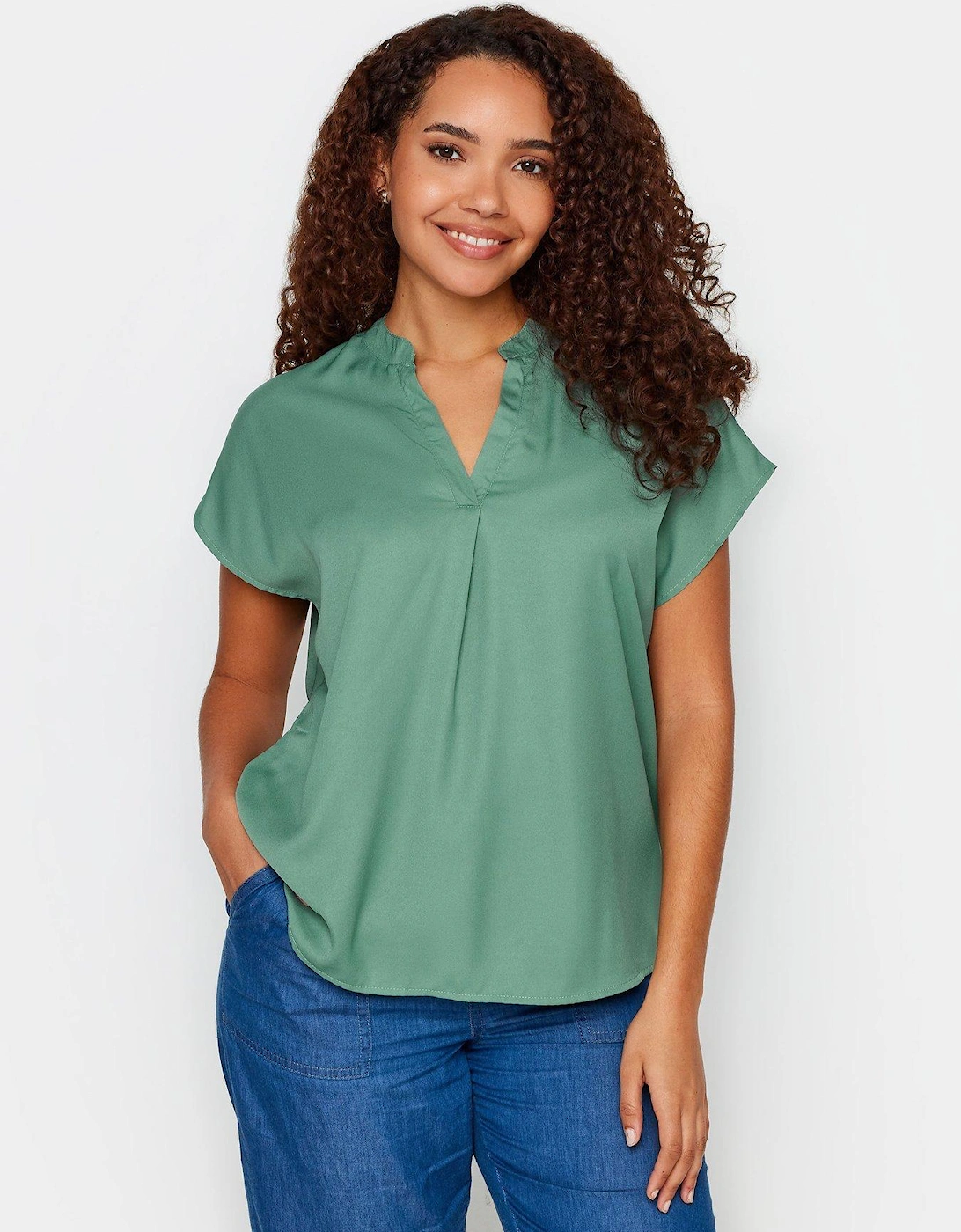 Green Grown On Short Sleeve Blouse, 2 of 1