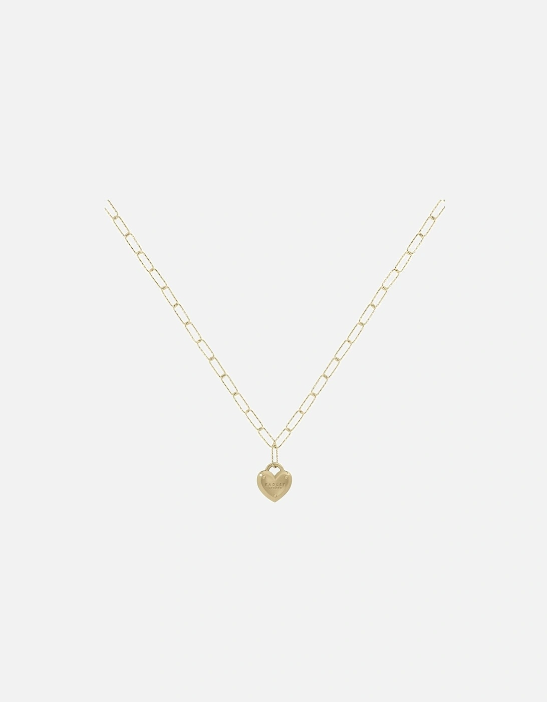 18ct Gold Plated Heart Padlock Necklace, 2 of 1