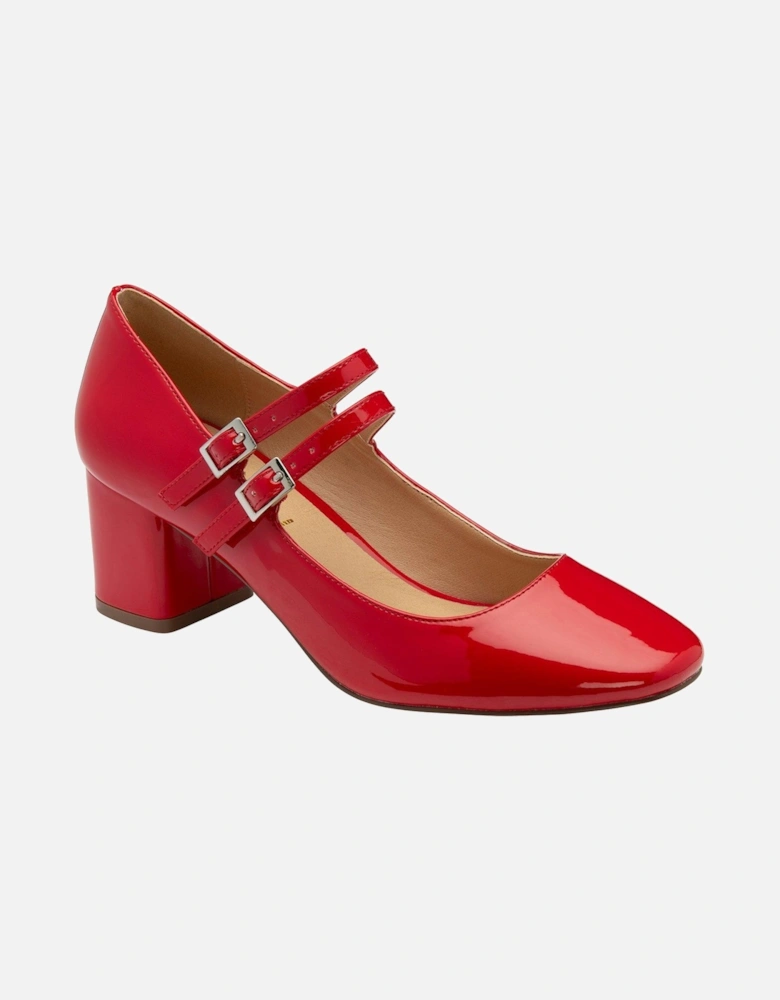 Howth Heeled Mary Jane - Red