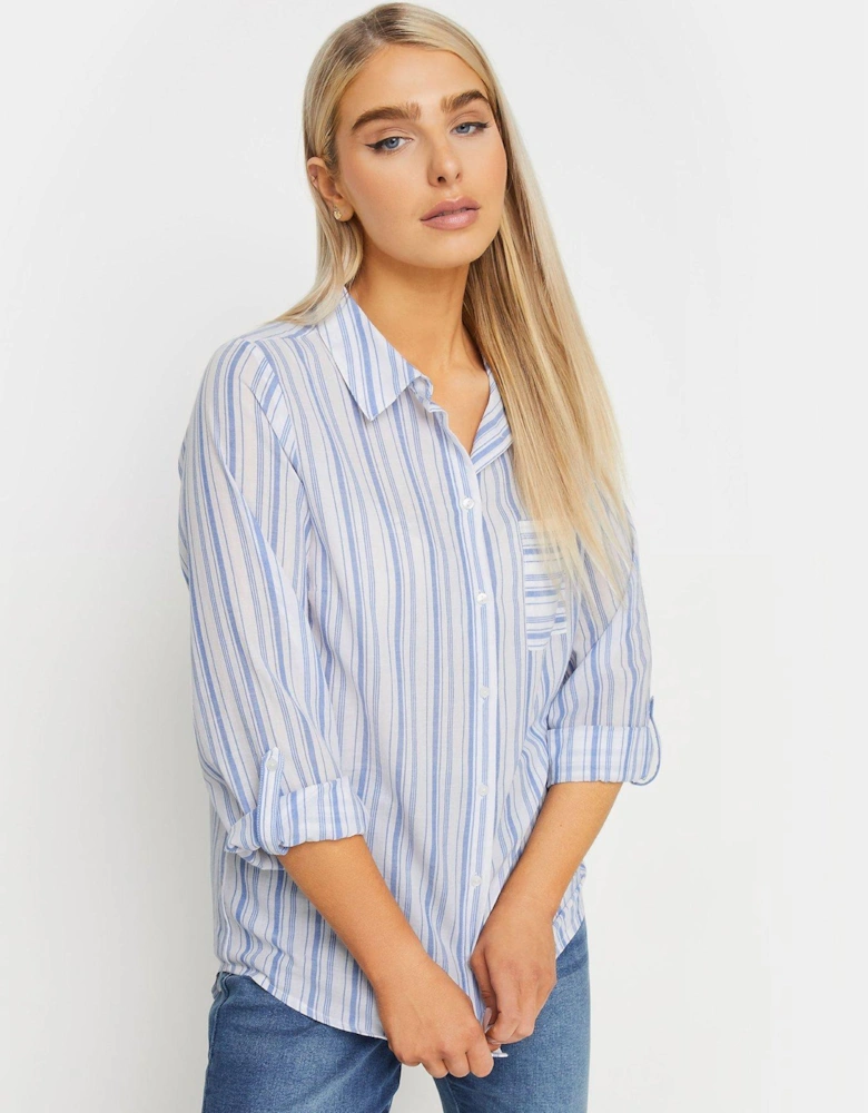Stripe Blue And White Shirt