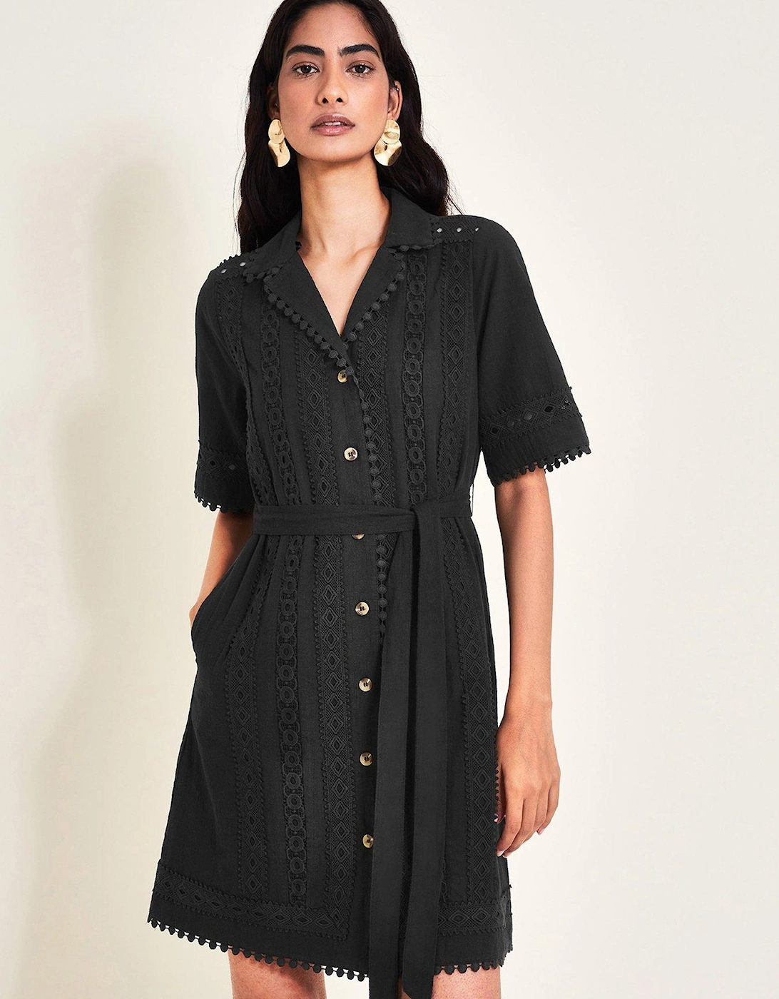 Amelia Shirt Dress - Black, 3 of 2