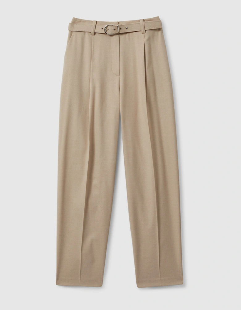 Tapered Belted Trousers
