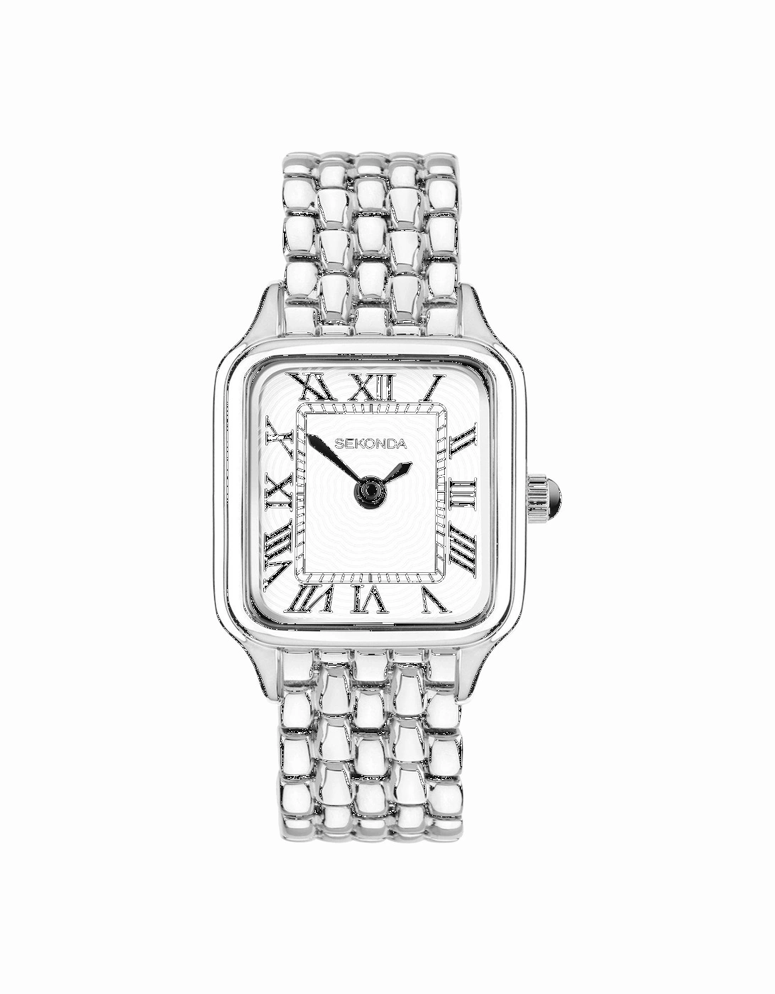 Women's Monica Silver Alloy Bracelet with White Dial Analogue Watch, 2 of 1